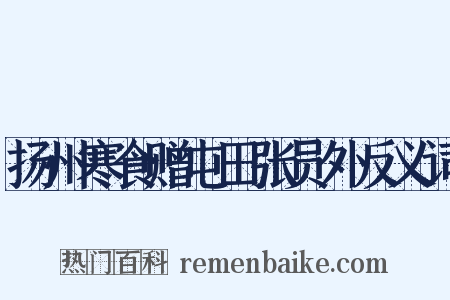 扬州寒食赠屯田张员外反义词是什么意思的图片